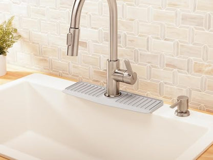 WeatherTech FaucetMat - Protect Your Kitchen & Bathroom Countertops - Light Grey/Pebble - color: Light Grey, size: Single