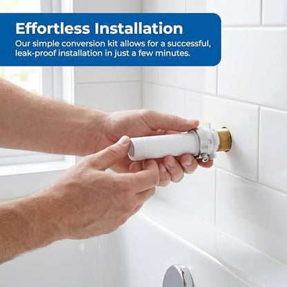 JoJoias Tub Spout Adapter Kit,Universal Fits 1/2'' Copper Pipe, 1/2'' IPS and 3/4'' IPS Includes 4 in 1 Tub Spout Diverter Repair Kit with Assembly Tool