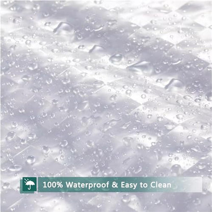 Clear Shower Curtain Liner, 100% Waterproof EVA 3D Shower Curtains with 3 Duty Heavy Bottom Magnets and 12 Rust Proof Grommets, 72x72 Weighted Shower Liner for Shower Stall, Bathtubs - color: Clear Square