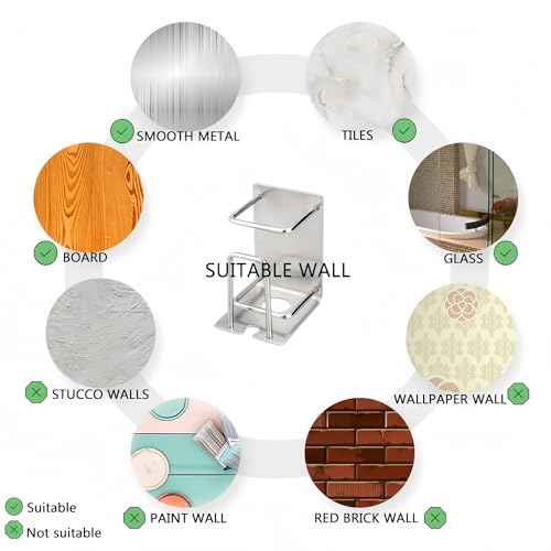 HANZE 2 Pack Toothbrush Holder 304 Stainless Steel Adhesive Wall Mounted 3 in 1 with Toothbrush Holder Toothpaste Holder and Cup Holder for Bathroom Shower - color: 2 Pack (3 in 1)