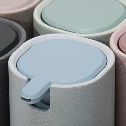 LINE+ARC Modern Easy-to-Press Soap & Lotion Dispenser, Beige | Ergonomic, rust-free liquid pump, cute blue design for marble bathroom sink, kitchen countertop, beige - color: Beige