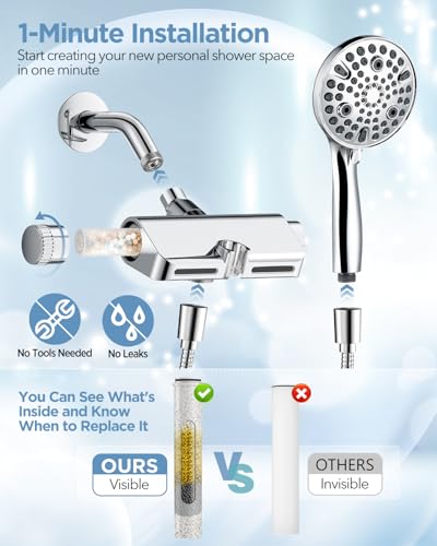 MakeFit Shower Head Filter Replacement Cartridge for MakeFit Filtered Shower Head with Handheld Combo-SSJ731/SW9730 (1-PACK) - style: 1-PACK