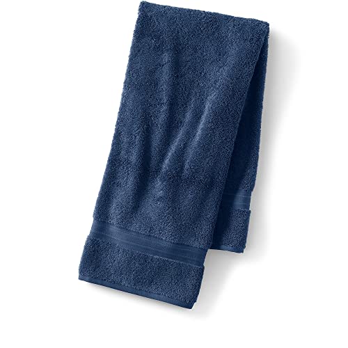 Lands' End Supima Cotton 6 Piece Bath Towel Set Bath Sheet, 1 Piece Deep Sea Navy - color: Deep Sea Navy, size: Bath Sheet, 1 Piece