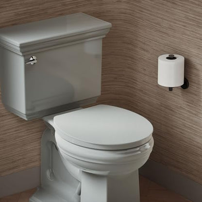 KOHLER K-26802-95 Impro ReadyLatch Quiet Close Round Toilet Seat, Soft Close Seat, Compatible with Round Toilets, Ice Grey - color: Ice Gray, size: Round