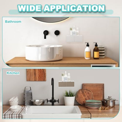 uxcell Soap Holder, 10 x 3.94 x 2 Inches Double Grid Wall Mounted No Drill Soap Dish for Shower, Bathroom & Kitchen - Self Draining Design Keeps Soap Dry (White) - color: White