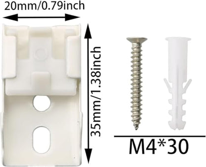 Screws Hardware For Curtain Track Flexible Bendable Rail Set | Window Door Curtain, Shower Room Divider, RV Compatible - size: Screws Hardware