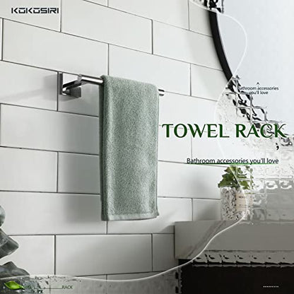 KOKOSIRI Hand Towel Bar Chrome Bathroom Towel Rail Holder Kitchen Paper Holder Wall Mounted Toilet Cabinet Mount 2 Pack, Polished Stainless Steel B3008CH-P2 - color: Polished Chrome, size: 2 Pack