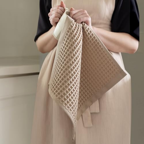 Waffle Washcloths Set of 8 Brown - Premium Quality 100% Turkish Cotton Face Washcloth, Soft Makeup Towel, Shower Cloth, Kitchen Towel (Brown, Set of 8 Washcloths) - color: Brown, size: Set of 8 Washcloths