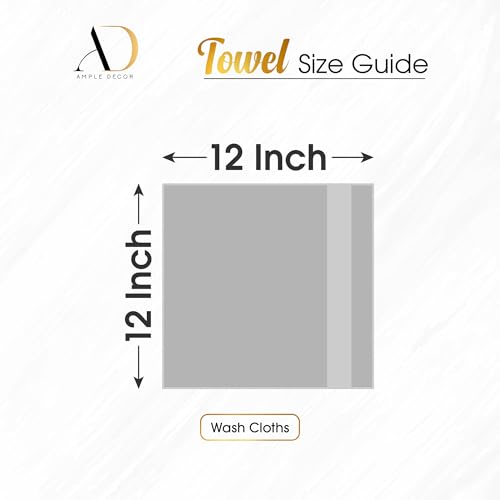100% Cotton Washcloths 12x12 Inches, 600 GSM, Soft & Absorbent, Durable, Set of 200, Gray - color: Grey, size: Washcloth Set of 200