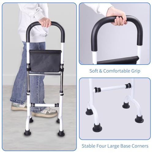 Stand Assist Mobility Aid for Seniors, Adjustable Safety Grab Bar for Couch | Chair, Toilet – Non-Slip Base, Easy to Install, Stability Support for Sitting & Standing