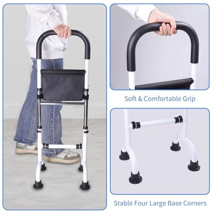 Stand Assist Mobility Aid for Seniors, Adjustable Safety Grab Bar for Couch | Chair, Toilet – Non-Slip Base, Easy to Install, Stability Support for Sitting & Standing