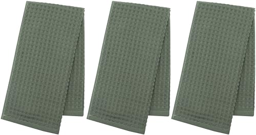 Mia's Dream Cotton Bathroom Hand Towels Set,3 Pack,13" x 27",Olive Green | Quick Drying Hand Towels for Bathroom & Kitchen, Thin Bath Towels and Washcloths Sets, Soft Face Towels - color: Olive Green (Hand Towel：13" X 27")