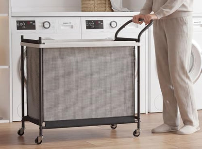 Laundry Hamper 3 Section, Laundry Basket with Wheels-165L, Removable Washable Bags, Height-Fitted Rolling Laundry Cart for Laundry Room & Bedroom - size: 165L(3-Section)