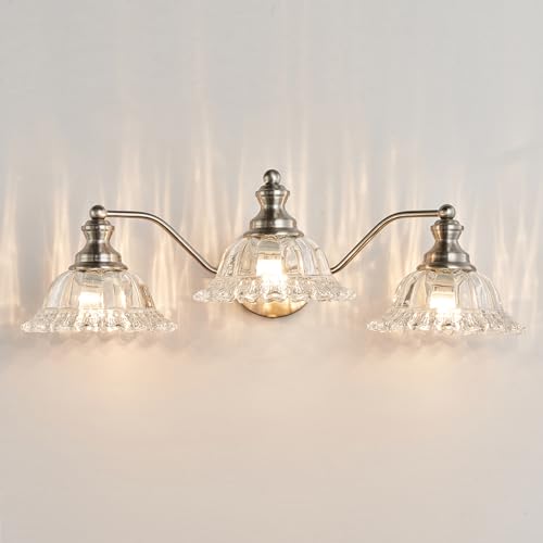 XIEDUN Brushed Nickel Bathroom Vanity Light Fixture 3 Light Vanity Lights for Bathroom Vanity Light Fixtures - color: Brushed Nickel, size: 3 Light