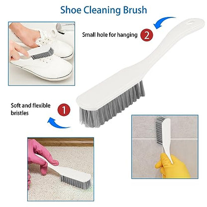 6 Pack Multipurpose Household Cleaning Set, Deep Cleaning Brush Set with Grips - Dish, Scrub, Bottle, Shoe, Groove Gap, Keyboard Brush for Kitchen, Bathroom (B)