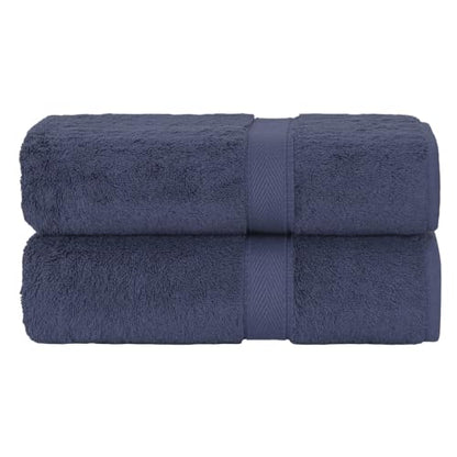 Supreme Terry 2-Piece Bath Towel Set, Hotel & Spa Quality, Plush and Absorbent 100% Turkish Cotton Towels, Quick Dry-Navy - color: Navy, size: Bath Towel Set
