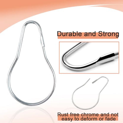 400 PCS Metal Shower Curtain Rings Hooks Bulk Rust Proof Hanging Shower Curtain Hooks Practical Stainless Curtains Ring for Home Bathroom Kitchen Rods Application, Silver - color: 400pcs Silver