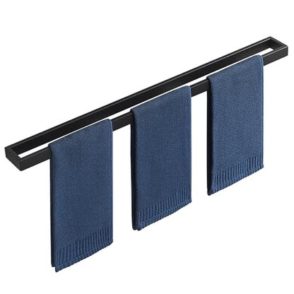 Sayayo Matte Black Towel Bar for Bathroom, 31.5 Inch Hand Towel Holder Wall Mount Square Towel Ring SUS304 Stainless Steel Towel Rack - color: Black, size: 31.5 INCH
