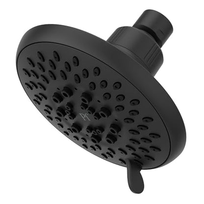 Pfister Universal Shower Head, Shower Arm Not Included, 5-Function, 1.75 GPM, Matte Black Finish, 015WS2UT01B - color: Matte Black
