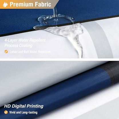 72x78 Modern Geometric Waterproof Fabric Shower Curtain Set, Navy Blue | Long Size, Premium Polyester, Weighted Hem, 12 Plastic Hook, Vibrant Color, Wrinkle-resistant, Quick-Dry, Machine Washable - color: Navy Blue, size: 72"W x 78"L (Pack of 1)