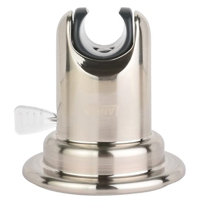 Lancer USA Suction Cup Handheld Shower Head Holder Adhesive Removable Wall Mount Bracket for Bathroom | Limited 10 Year Warranty (Brushed Nickel) - color: Brushed Nickel