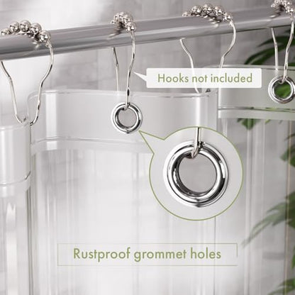 AmazerBath Long Shower Curtain Liner with 3 Magnets, 72x90 Clear Shower Curtain Liner Tall, Waterproof Plastic Shower Liner, Lightweight PEVA Shower Curtain with 12 Rustproof Metal Grommets - color: Clear, size: 72"W x 90"L (Pack of 1)