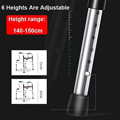Rollator Grab Bars for Bathroom, Folding Toilet Safety Surround Frame, Elderly Adjustable Aluminum Alloy Bathroom Anti-Slip Rail Handrai