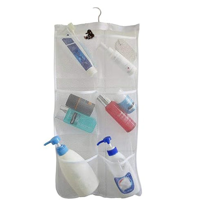 Quick Dry Fabric Bath Mesh Pockets Shower Organizer with 6-Pocket - color: B
