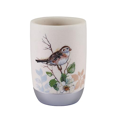 Avanti Linens - Tumbler, Countertop Organizer, Bird Inspired Home Decor (Love Nest Collection)
