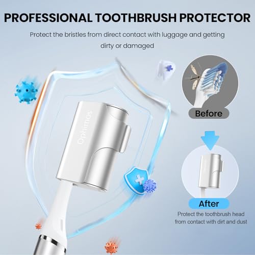 Aluminum Toothbrush Head Cover Cap, Tooth Brush Travel Protector Case | Long-lasting Snap-On Design Metal Pod Case Fits Most Manual and Electric Toothbrushes, 2 Pack (Silver + Gold) - color: Silver+Gold, size: 2 Count