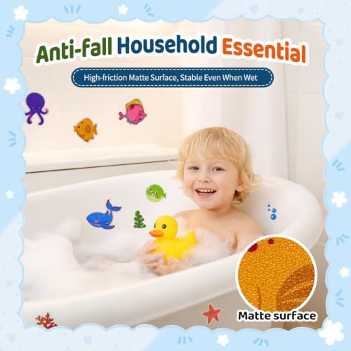 30 PCS Non Slip Bathtub Stickers for Kids, Cute Anti-Slip Shower Treads with Premium Scraper, Waterproof Safety Appliques for Bathroom Tub, Shower Floor, Stairs (Mermaid) - color: Mermaid