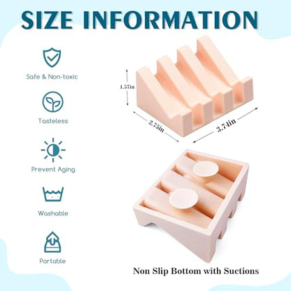 Soap Dish Holder for Shower with Suction Cup, Silicone Soap Holder & Saver Self-Draining Bar Soap Dish Keeps Soap Dry for Bathroom, Kitchen, Bathtub, Extends Soap Life (Pink-1Pack) - color: Pink - 1 Pack