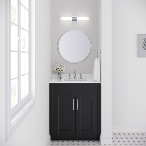 ML Lighting 2220-CH Trumann 1-Light Vanity, LED Polished Chrome - color: Polished Chrome, size: 18-Inch