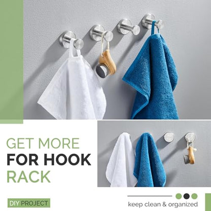 Angle Simple Brushed Nickel Bathroom Towel Hook, Robe Coat Holder, 2 Pack | SUS304 Stainless Steel, Heavy Duty Wall Hook for Clothes Shirt Scarf, Screw Mount - color: Brushed Nickel, size: 2 Pack