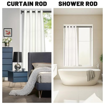 UIOSANRT Black Shower Curtain Rod 31-92 inches, Stainless Steel Shower Rod & Tension Rod, Adjustable Tension Shower Curtain Rod for Bathroom, Windows, Closet - color: Black, size: 31"-92"