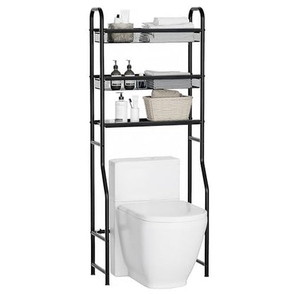 Over The Toilet Storage, 3-Tier Metal Bathroom Shelves, Freestanding Over The Toilet Shelf, Space Saving Bathroom Storage Over The Toilet Organizer