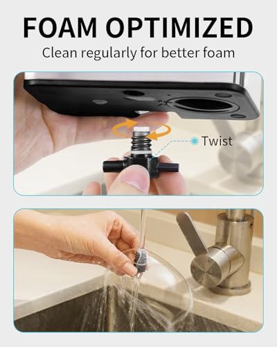 AIKE Automatic Foaming Soap Dispenser 33.8oz for Bathroom,Polished AK1207FA | Rich Foam and Steel Finish,5-Level Adjustable and Key for Commercial(Battery Not Included),Screw Wall Mount for Space-Saving - color: Polished Stainless Steel