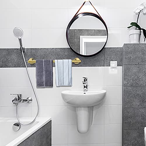 Nolimas Brushed Gold Bath Hand Towel Bar Single Bars Towel Rack Rod Classic Wall Mounted Stainless Steel Bathroom Towel Bar Toilet Kitchen Towel Shelf Single Layer,24inch - color: Brushed Gold, size: 24inch