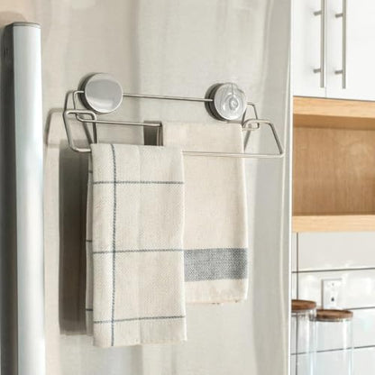 Better Houseware 2409 Magnetic Double Towel Bar, Stainless - color: Magnetic Mounted