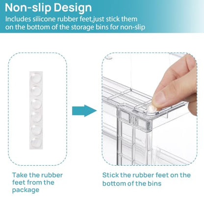 Vtopmart Clear Stackable Storage Drawers, 3 Pack Wide Organizer Set | Wide and Medium Pull-Out PET Drawers with Stackable Design for Flexible Storage, Cabinets, Closets, Pantry - style: 1 Wide+2 Medium