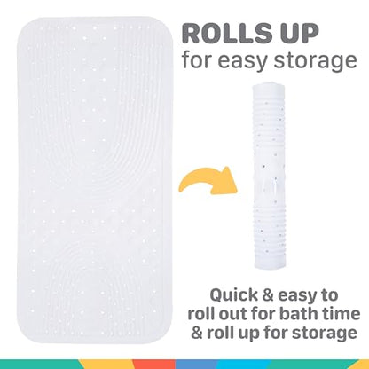 Nuby Cushioned Bath Mat | White - color: White