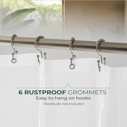 Shower Curtain Liner with Side Suction Cups, Premium PEVA Plastic Shower Liner with 3 Magnets, Waterproof Bathroom Curtain, 72 x 72, Frosted - color: 4. Frosted, size: 36"W x 72"L (Pack of 1)