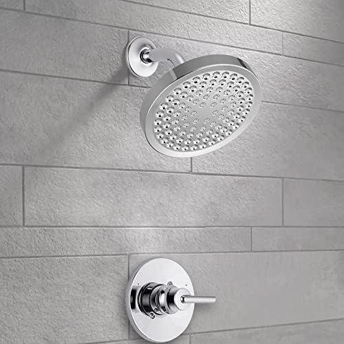 Voolan Shower Arm with Flange and Teflon Tape, Extension Shower Head Arm for Bathroom Fixed Shower Head, Solid Stainless Steel, Wall Mounted (10 Inch, Chrome) - color: Chrome, style: 10 Inch