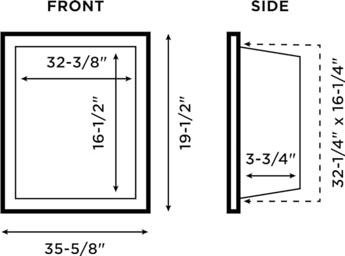 USA - Ready for Tile Niche Preformed Bathroom Recess It Shower Shampoo Shelf (16" X 32")