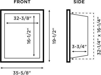USA - Ready for Tile Niche Preformed Bathroom Recess It Shower Shampoo Shelf (16" X 32")