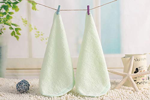 Tosnail 20 Pack 10" x 10" Ultra Soft Bamboo Fiber Baby Bath Washcloths and Towels - Assorted 5 Colors