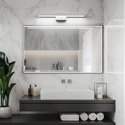 Ralbay Brushed Nickel Vanity Light for Bathroom Metal Acrylic Modern LED Bathroom Light Fixtures Brushed Nickel 24inch - color: Brushed Nickel, size: 24 inch