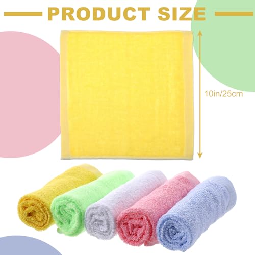 40 Pack Cotton Wash Cloth Bulk, 10x10 Inch Soft Quick Drying Cotton Viscose Towels, Bulk Bath Hand Face Wash Cloths for Women Men, Multipurpose Bathroom Body Washing Rags, Fingertip Towels