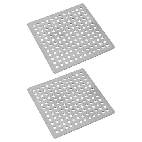 Square Drain Cover Grates,3.15" x 3.15" 304 Stainless Steel Drainage Grate Cover Replacement Floor Drain Strainer for Shower, Bathroom Floor, Balcony, and Outdoor Garden Drains -2pcs - size: 3.15" x 3.15"