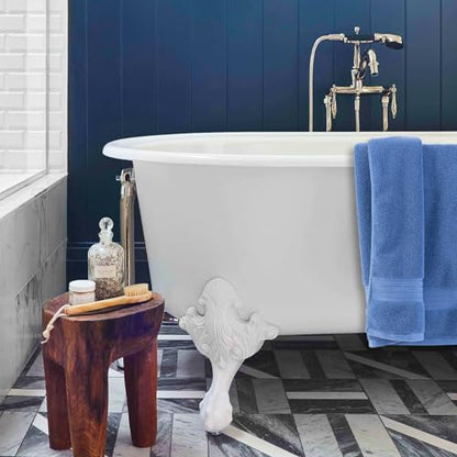 COZYART Denim Blue Bath Towel Set, Turkish Cotton Hotel Large Towel Bulk for Bathroom, Thick Bathroom Sets of 6 with 2 Bath Towels, 2 Hand Towels, 2 Washcloths, 650 GSM | OEKO-Tex 100 Certified Zero Twist Ring Spun, Soft Absorbent Quick Dry, Plush Fluffy,